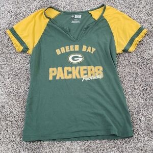 Official NFL| Green Bay Packers| Vintage Style, V-neck T-Shirt